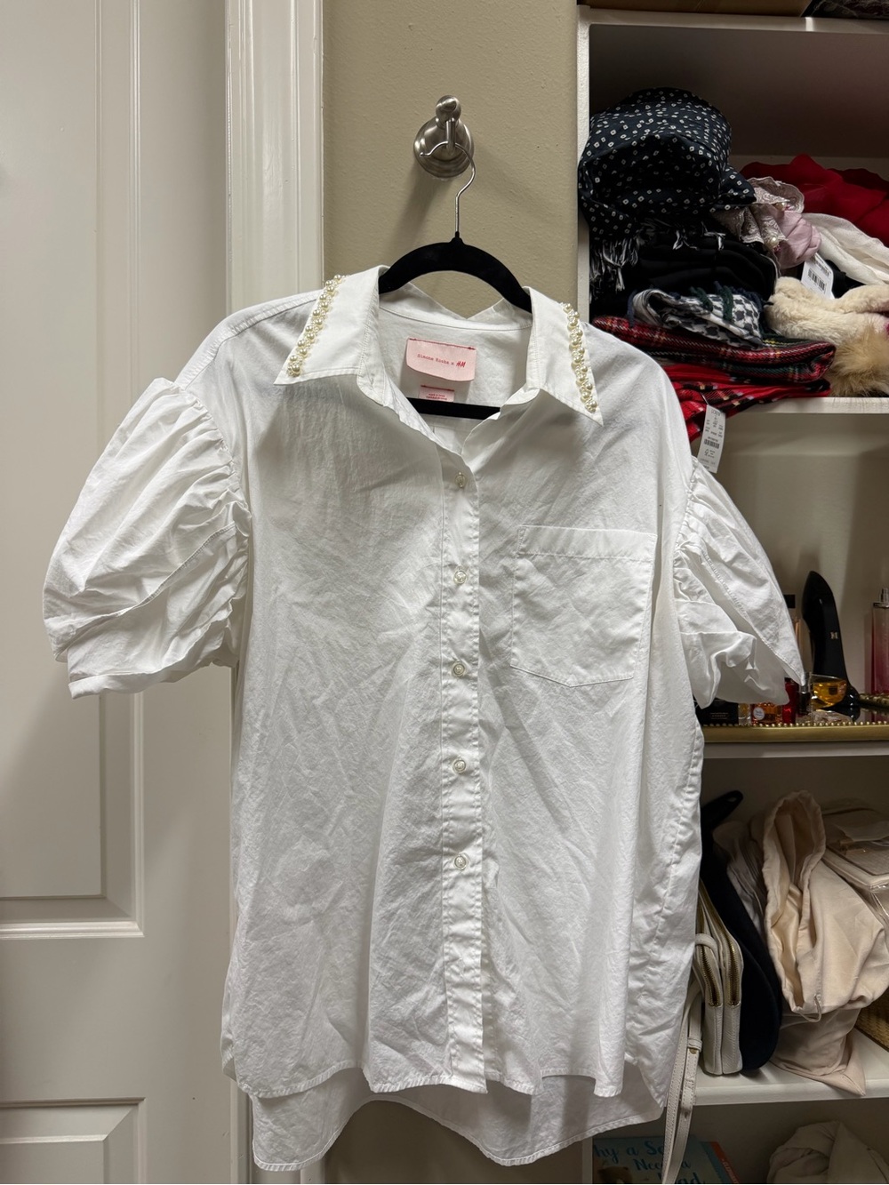 Simone Rocha White Button-Down Shirt - Picture 2 of 3
